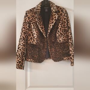 NEW - INC Leopard Collard Blazor Jacket